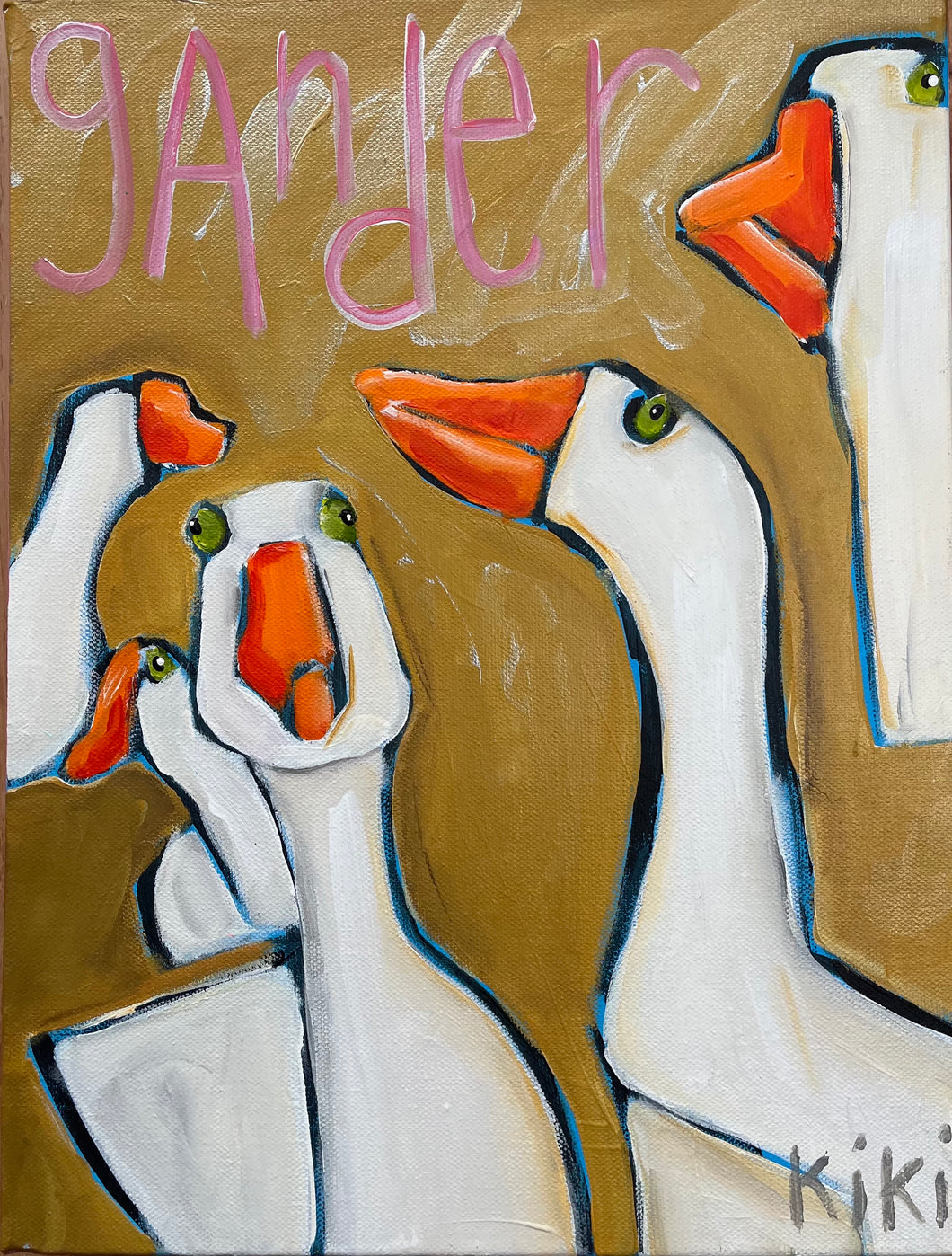 A goose, a goose, a gander